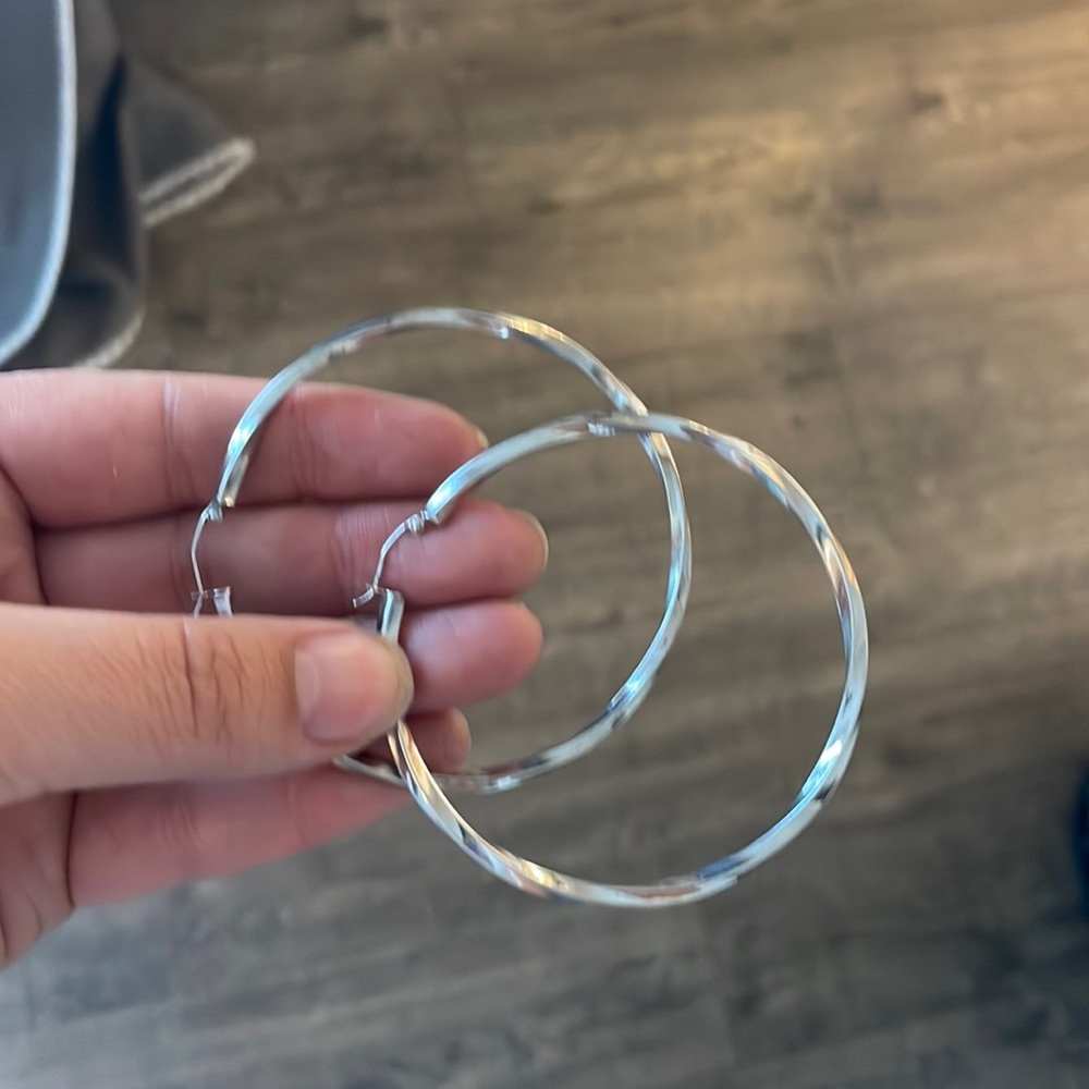 Sterling Silver Hoops 2.5”